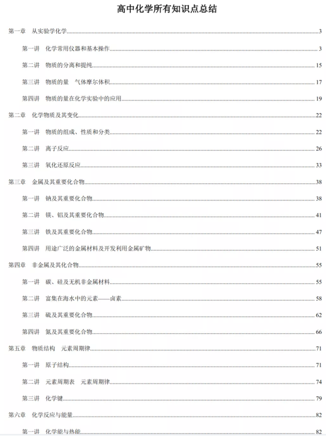 高中化学重要知识点大全（必修1_2+选修3_4_5）