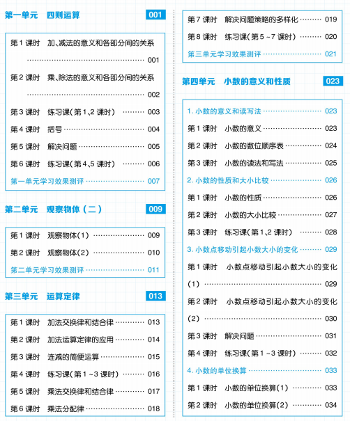 人教版四年级数学下册800道题精心挑选试卷下载