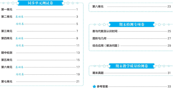 人教版数学二年级上册单元质量检测大考卷