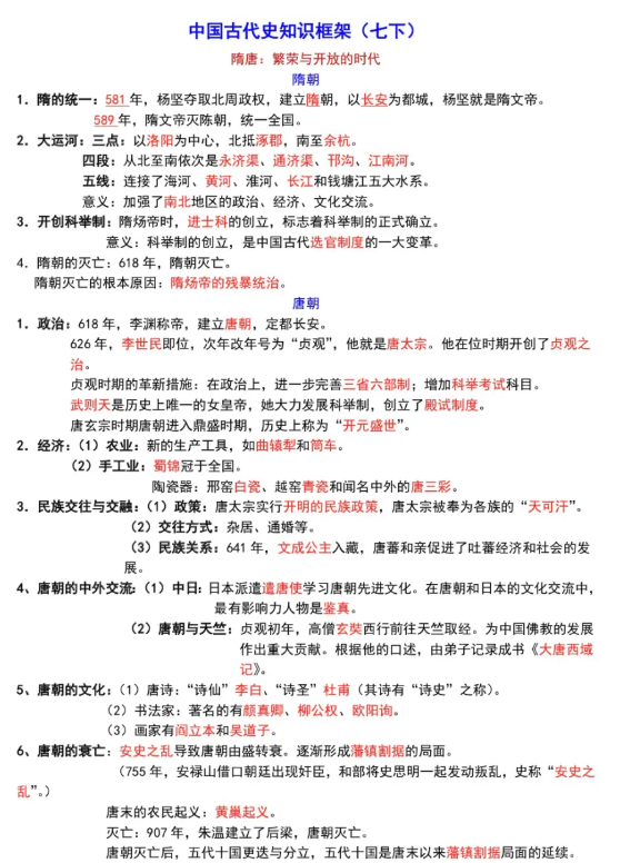 七年级下册中国古代史把整本书拆成了3大黄金板块 + 12条超强专题线，零散知识点串成可直接写在试卷上的高分答案